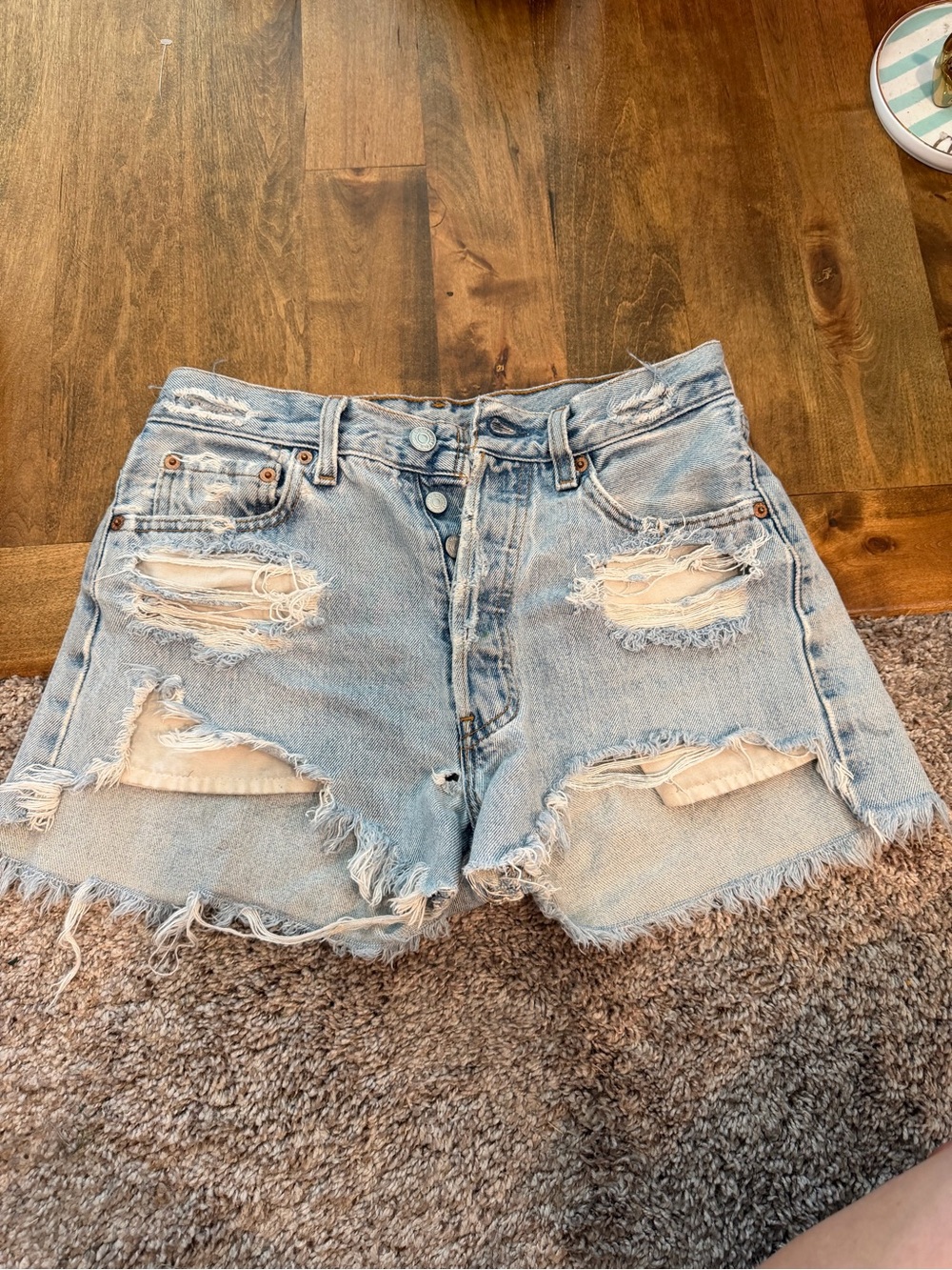 Levi's Distressed Denim Cutoff Shorts
